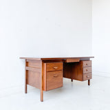 Mid Century Modern Walnut Executive Desk