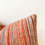 Red/Pink Stripe Lumbar Pillow