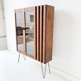 Mid Century Modern Brutalist Style Curio Cabinet