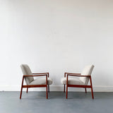 Pair of Mid Century Modern Danish Teak Lounge Chairs