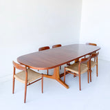 Danish Teak Niels Moller for Gudme Dining Table with 2 Leaves