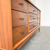 Mid Century Modern Dresser with Hammered Drawer Pulls