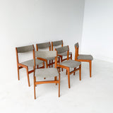 Set of 6 Danish Teak Dining Chairs by Vejle Stole