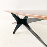 Black Walnut Coffee Table with Metal Base by atomic