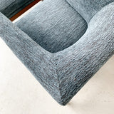 Pair of Mid Century Lounge Chairs with New Grey Chenille