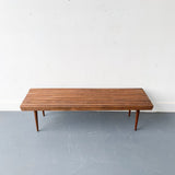 Mid Century Modern Slat Bench