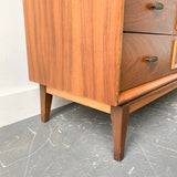 Mid Century Modern Dresser with Hammered Drawer Pulls