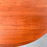 Mid Century Modern Danish Teak Round Expandable Dining Table by Dyrlund