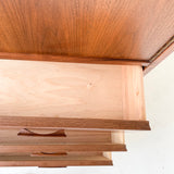 Mid Century Modern Walnut Highboy Dresser