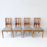 Set of 4 Mid Century Broyhill Brasilia Dining Chairs with New Upholstery