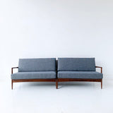 Mid Century Modern Kofod Larsen 2 Part Sofa with with New Upholstery - End Table Included