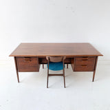 Mid Century Modern Walnut Executive Desk