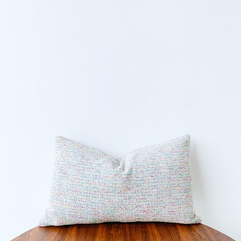 Rainbow/White Lumbar Pillow