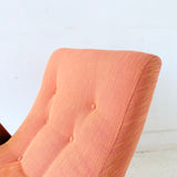 Mid Century Modern Adrian Pearsall Rocker with New Orange Upholstery