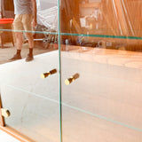 Teak Curio Cabinet with Glass Doors/Shelving