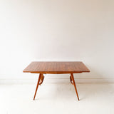 Mid Century Modern Walnut Dining Table with 3 Leaves