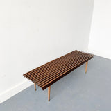 Mid Century Modern Yugoslavian Slat Bench