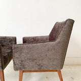 Pair of Charcoal Lounge Chairs