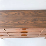 Mid Century Modern Dresser with Sculpted Drawer Pulls