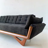 Mid Century Modern Adrian Pearsall Sofa with New Black Upholstery