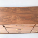 Mid Century Modern Walnut Low Dresser