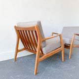Pair of Mid Century Modern Kofod Larsen Lounge Chairs