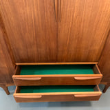 Teak Armoire with Sculpted Pulls - made in France by Ameublement NF