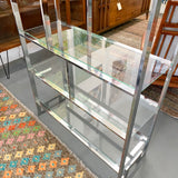 Vintage Chrome and Glass Shelf