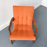 Mid Century Modern Scoop Chair with New Upholstery