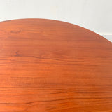 Mid Century Modern Danish Teak Round Expandable Dining Table by Dyrlund