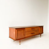 Mid Century Walnut Sideboard with Sculpted Drawer Pulls