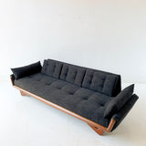 Mid Century Modern Adrian Pearsall Sofa with New Black Upholstery