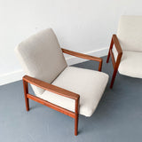 Pair of Mid Century Modern Danish Teak Lounge Chairs