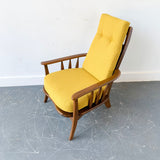 Mid Century Modern High Back Lounge Chair with New Upholstery