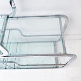 Mid Century Modern Chrome and Glass Etagere