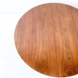 Mid Century Modern Round Walnut Coffee Table