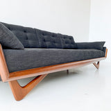 Mid Century Modern Adrian Pearsall Sofa with New Black Upholstery