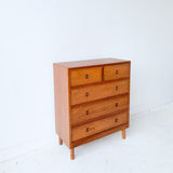 Vintage Teak Highboy Dresser