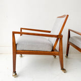 Mid Century Modern Foster McDavid Rolling Lounge Chair with New Upholstery