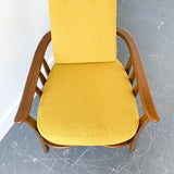 Mid Century Modern High Back Lounge Chair with New Upholstery