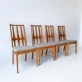Set of 4 Mid Century Broyhill Brasilia Dining Chairs with New Upholstery