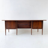 Mid Century Modern Walnut Executive Desk