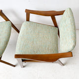 Pair of Mid Century Occasional Chairs with Tilt Backs