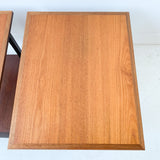 Pair of Teak and Rosewood End Tables