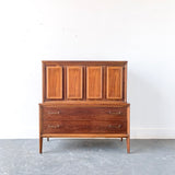 Mid Century Broyhill Forward Highboy Dresser