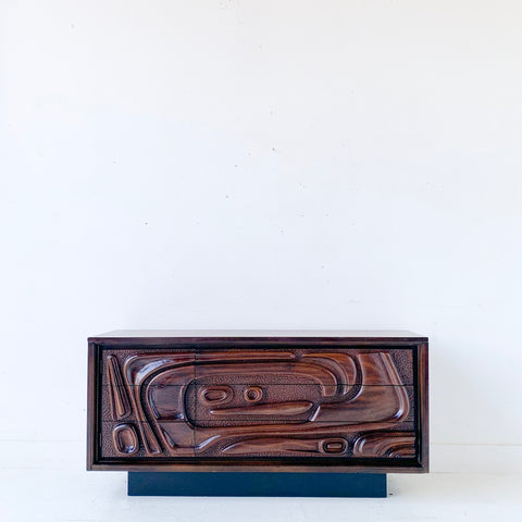 Mid Century Sculpted Front Sideboard by Pulaski #1