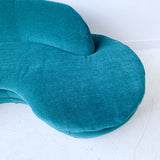 Curved Sofa made in Sweden with New Sea Green Upholstery