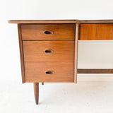 Mid Century Walnut Desk with Formica Top