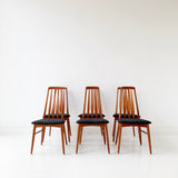 Set of 6 Mid Century Koefoed Hornslet Eva Dining Chairs - New Upholstery