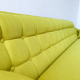 Mid Century Modern Sofa and Lounge Chair with New Chartreuse Upholstery